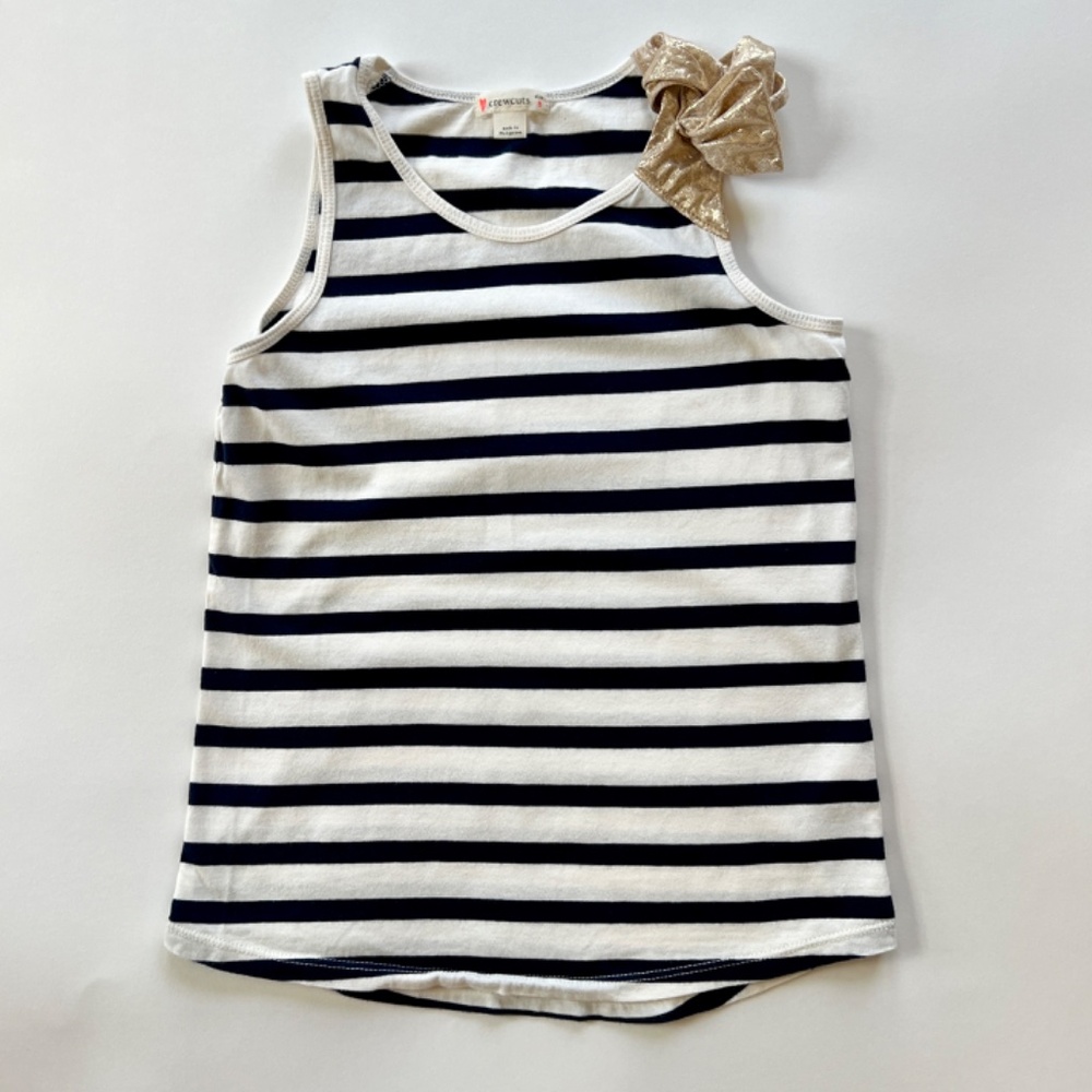 Crewcuts Navy Blue/White Striped Tank Top  - Kids Size 8